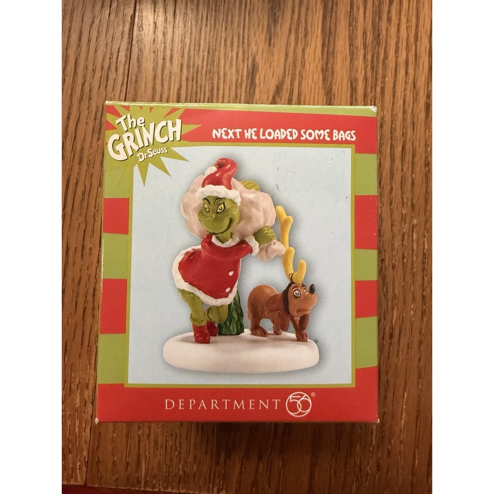 Department 56‎ Next He Loaded Some Bags-Rare 2014 Grinch-Boxed Figurine New
